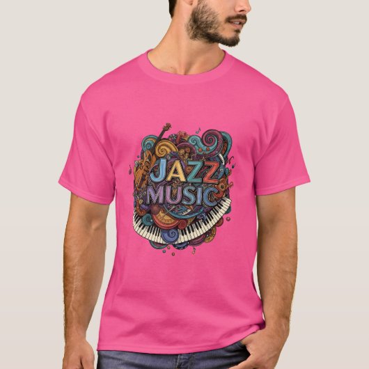 Jazz-muziek T-shirt (Voorkant)