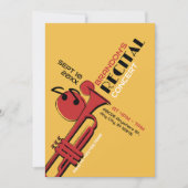 Jazz muziek trompet recital kaart (Voorkant)