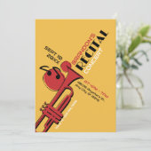 Jazz muziek trompet recital kaart (Staand voorkant)