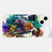 Jazz Muziekband Saxofoon Speler Muzikant iPhone Hoesje (Achterkant horizontaal)
