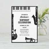 Jazz muziekinstrumenten kaart (Staand voorkant)