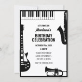 Jazz muziekinstrumenten kaart (Voorkant)