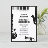 Jazz muziekinstrumenten kaart (Staand voorkant)