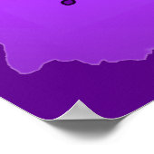 Jazz Muzieknoten Violet Paars Musical Pattern Art Poster (Hoek)