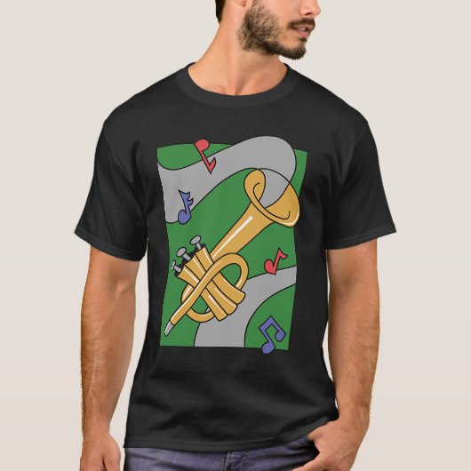 jazz-muzieksaxofone-instrumentnotes t-shirt (Voorkant)
