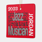 Jazz Muzikant Buitengewoon CUSTOM Keramisch Ornament (Links)