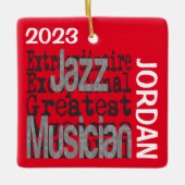 Jazz Muzikant Buitengewoon CUSTOM Keramisch Ornament (Voorkant)