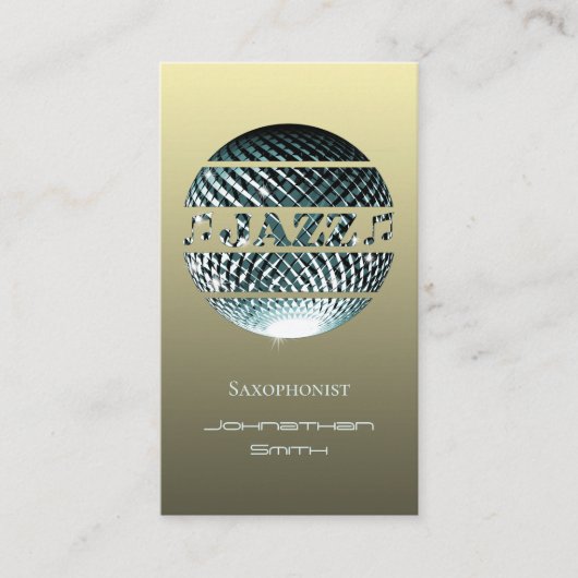 Jazz muzikant Visitekaartje (Voorkant)