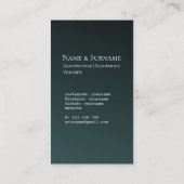 Jazz muzikant zwart Visitekaartje (Achterkant)