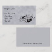 JAZZ-muzikanten op grijze achtergrond Visitekaartje (Voorkant / Achterkant)