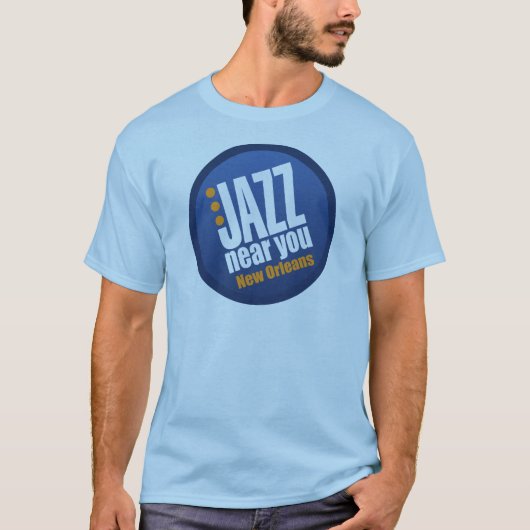 Jazz nabij New Orleans Mannen Short hoes Basic T-shirt (Voorkant)