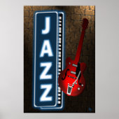 Jazz Neon Sign Poster (Voorkant)