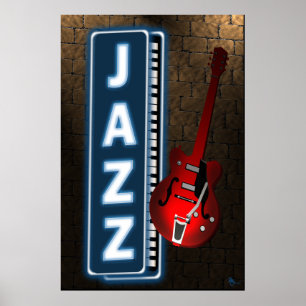 Jazz Neon Sign Poster