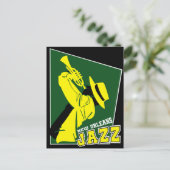 jazz new orleans briefkaart (Staand voorkant)