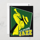 jazz new orleans briefkaart (Voorkant / Achterkant)