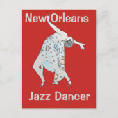 Jazz, New Orleans, Dancer Briefkaart (Voorkant)