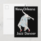 Jazz, New Orleans, Dancer Briefkaart (Voorkant / Achterkant)