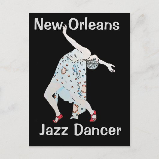 Jazz, New Orleans, Dancer Briefkaart (Voorkant)