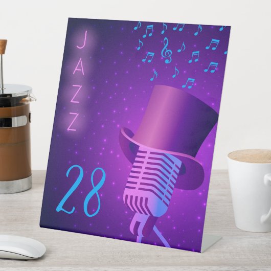  Jazz Night Club tafel voetstuk teken Reclamebord Met Voetstuk (Insitu)