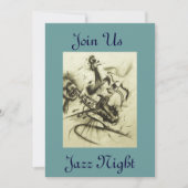 Jazz Night Invitations Kaart (Voorkant)