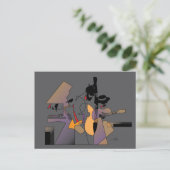 Jazz & Nightshades Abstracte kunst Briefkaart (Staand voorkant)