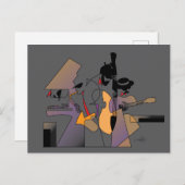 Jazz & Nightshades Abstracte kunst Briefkaart (Voorkant / Achterkant)
