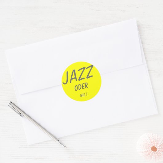 JAZZ, ODER, NIE ! RONDE STICKER (Envelop)