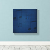Jazz op Blauw Verpakt Canvas Print (Insitu (Houten vloer))