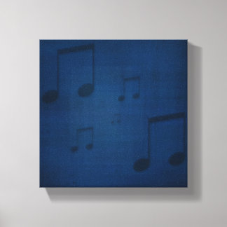Jazz op Blauw Verpakt Canvas Print