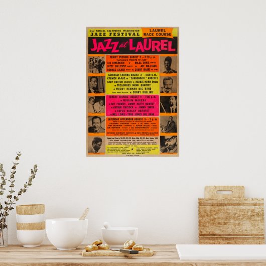 Jazz op het Laurel  Concert Poster (Keuken)