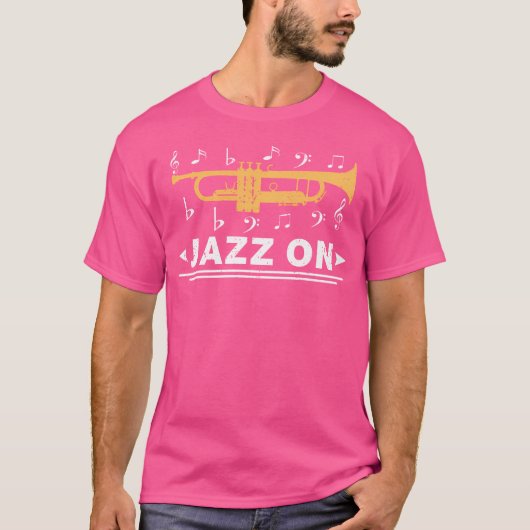 Jazz op trompettist Blues Muziekliefhebbers Retro  T-shirt (Voorkant)