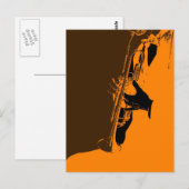 Jazz Oranje Briefkaart (Voorkant / Achterkant)