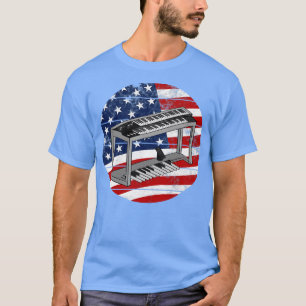 Jazz Organ USA Vlag Organist Musicus 4 juli T-shirt
