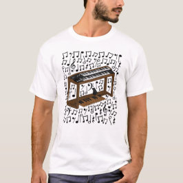 Jazz orgel muzieknoten organist muzikant t-shirt