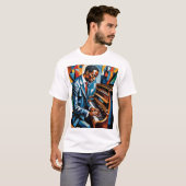 Jazz Pianist Abstract Musician Artistic Style T-sh T-shirt (Voorkant volledig)