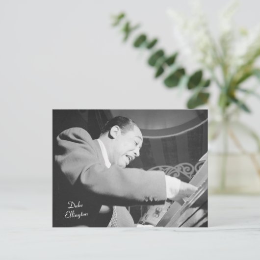 Jazz Pianist Duke Ellington Briefkaart (Staand voorkant)