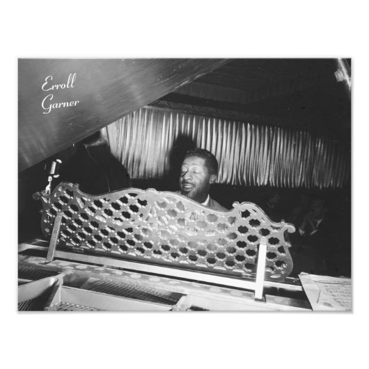 Jazz Pianist Erroll Garner Foto Afdruk (Voorkant)