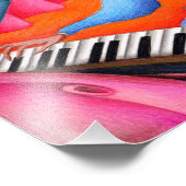 Jazz pianist foto afdruk (Hoek)