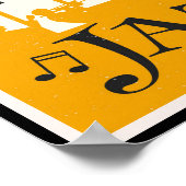 Jazz Piano Music Illustration Musical notes Poster (Hoek)