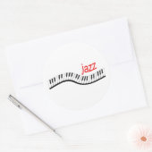 Jazz Piano Ronde Sticker (Envelop)
