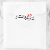 Jazz Piano Ronde Sticker (Tas)