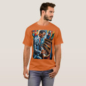 Jazz Pianospeler Abstract Art Shirt (Voorkant volledig)