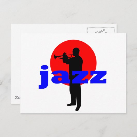 Jazz Player Briefkaart (Voorkant / Achterkant)
