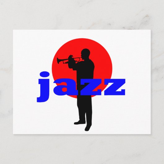 Jazz Player Briefkaart (Voorkant)