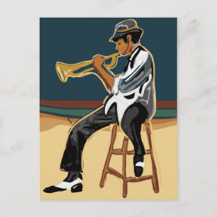 Jazz Player Post Card Briefkaart