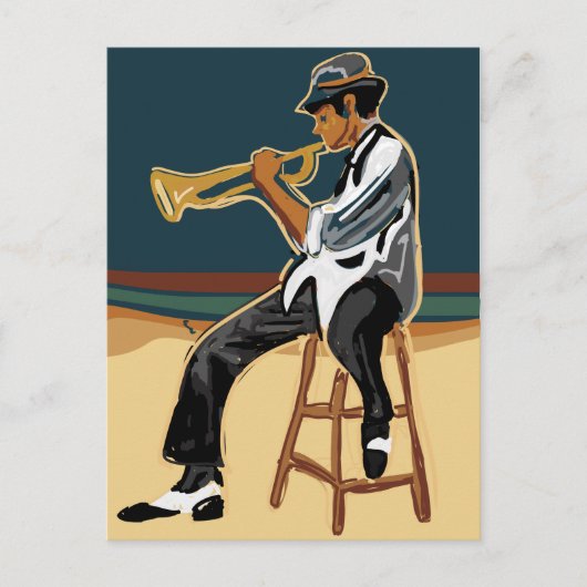 Jazz Player Post Card Briefkaart (Voorkant)