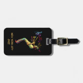 Jazz Player, Saxophone, New York City Jazz Bagagelabel (Voorkant horizontaal)