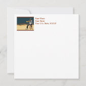 Jazz Player-uitnodigingskaart Kaart (Achterkant)