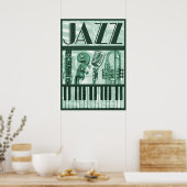 Jazz Poster Green (Keuken)