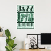 Jazz Poster Green (Thuiskantoor)